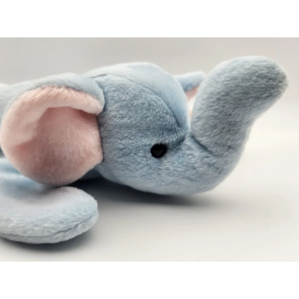 TY Beanie Baby - PEANUT the Elephant (light blue) (9‎ inch)